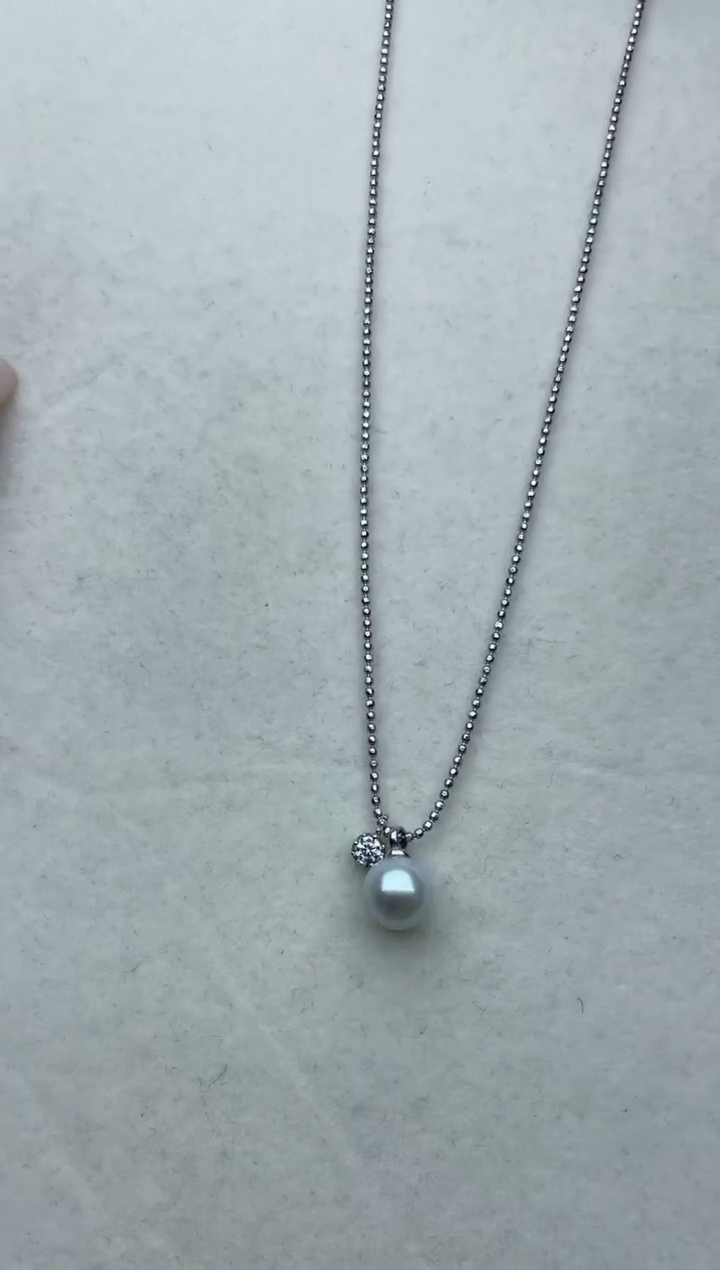 【闪购商品】海水珍珠套链银S925镶嵌Y118