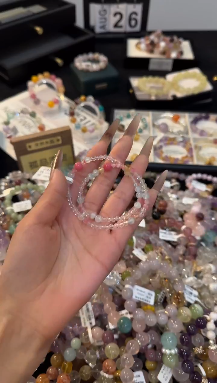 合金手链水晶多宝双圈x2268