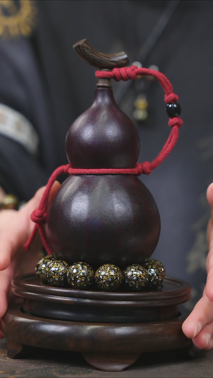 【闪购商品】YB119大漆酒葫芦不包手串及旋转底座