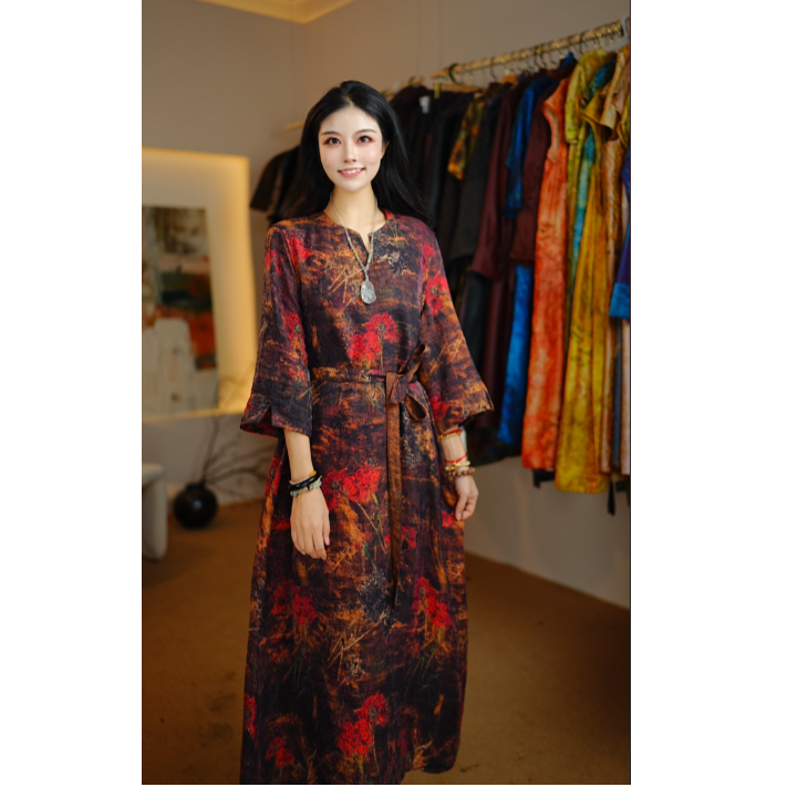 【丹棕缀袂】新中式夏季专柜高端定制国风仙女裙