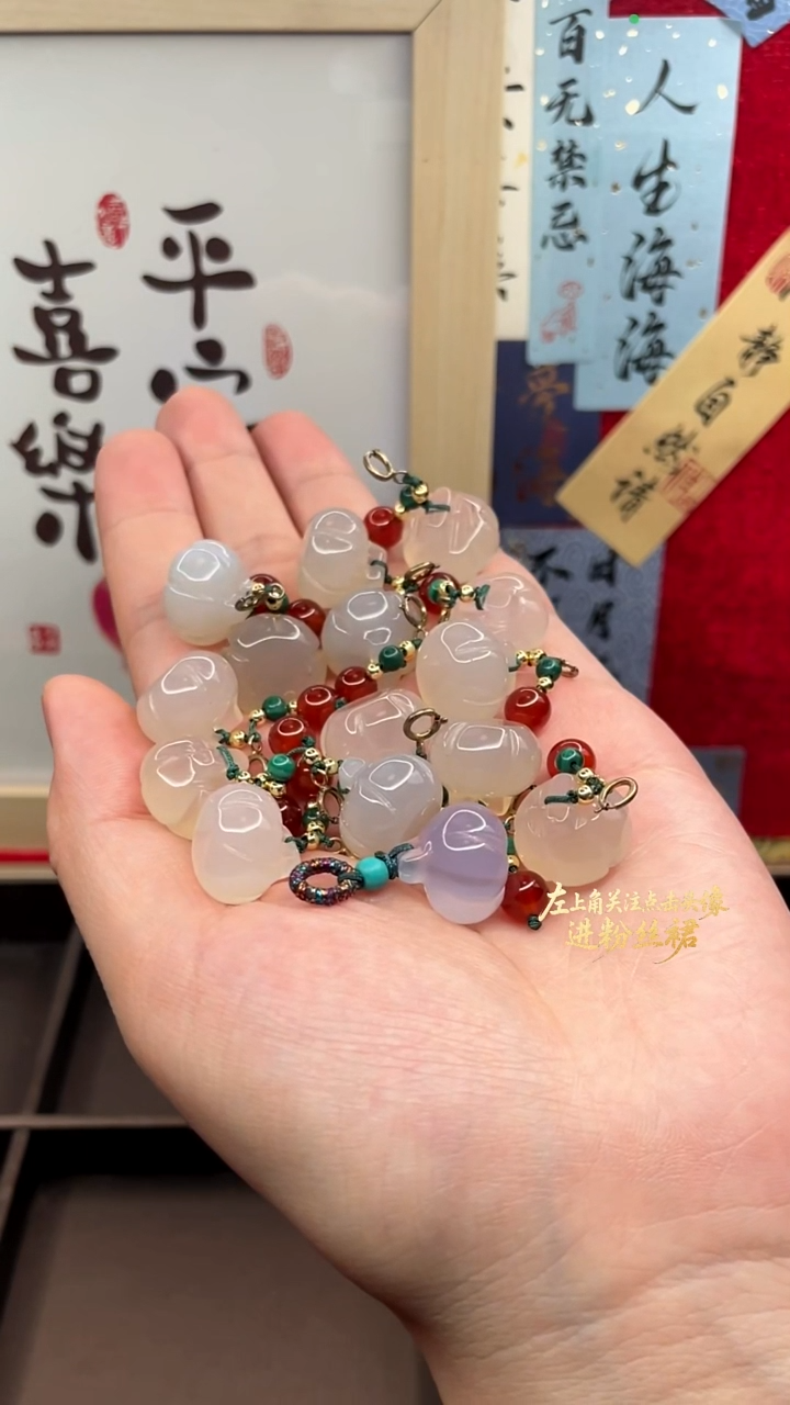 银S925镶嵌吊坠玛瑙/玉髓呱呱来米 吊坠 多样性发一件