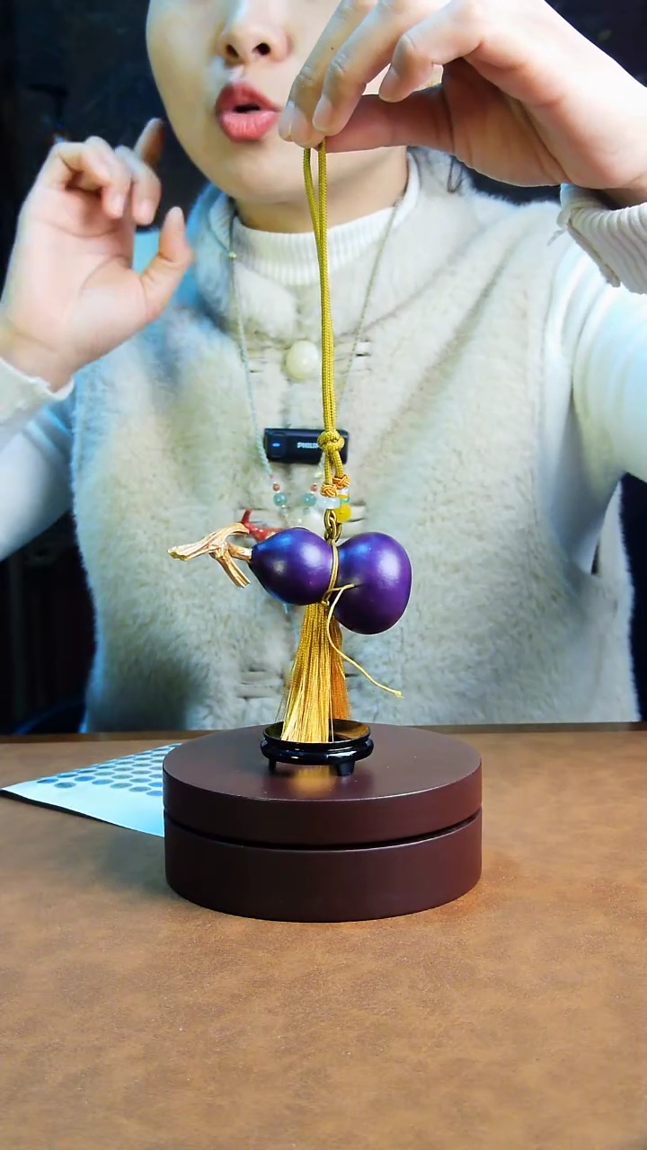 【闪购商品】217直播一物一图大漆酒葫芦送底座送挂绳