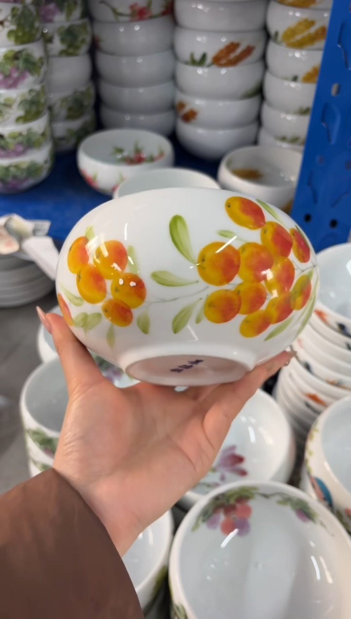 瓷片景德镇高温陶瓷食品级手绘釉中彩-大窝窝碗