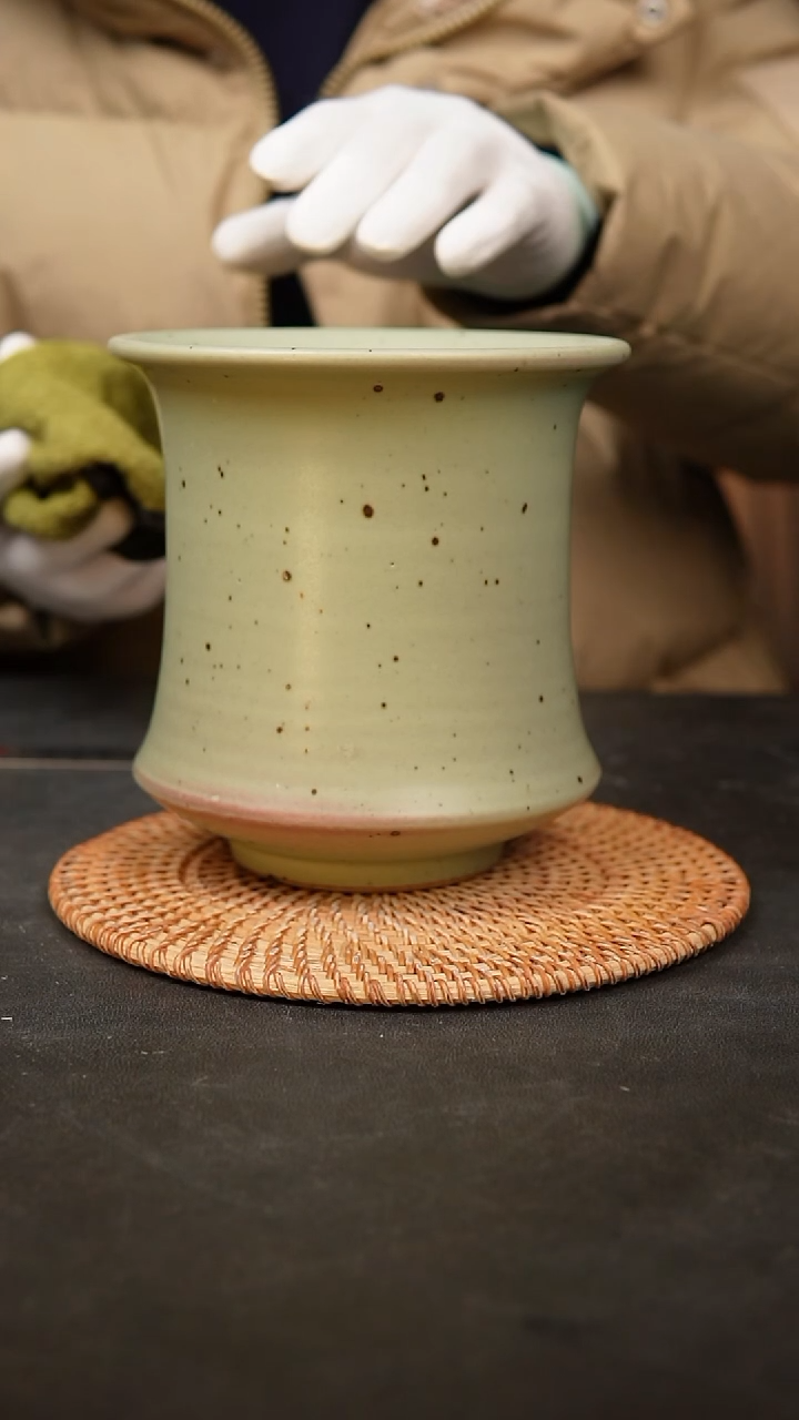 【闪购商品】瓷片泥泥手工花盆口14