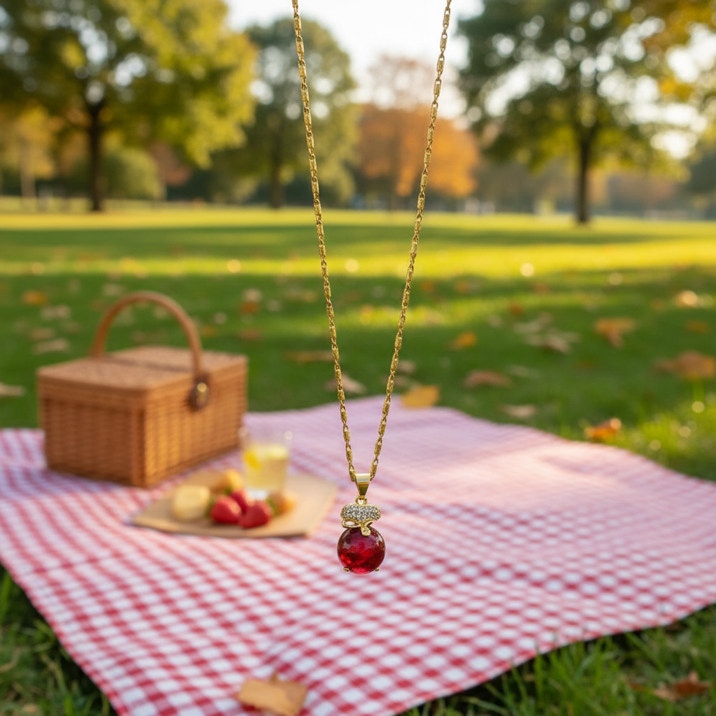 铜合金吊坠 铜合金项链  女玉石项链吊坠时尚精致美丽大气饰品