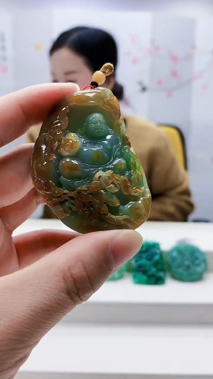 未镶嵌定制翡翠4852ty-毛货挂件10
