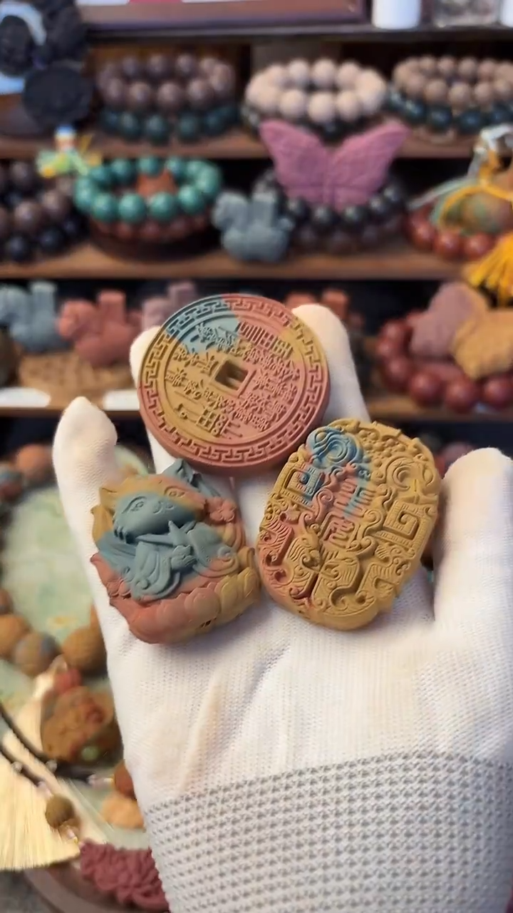 泥塑玉黛雪青微瑕体验款三块