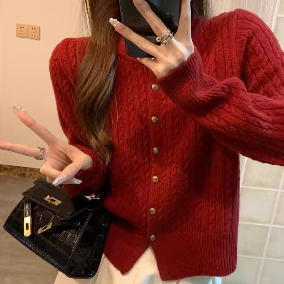 680-800时尚慵懒风女装设计感百搭长袖毛衣羊毛羊绒孤品针织衫