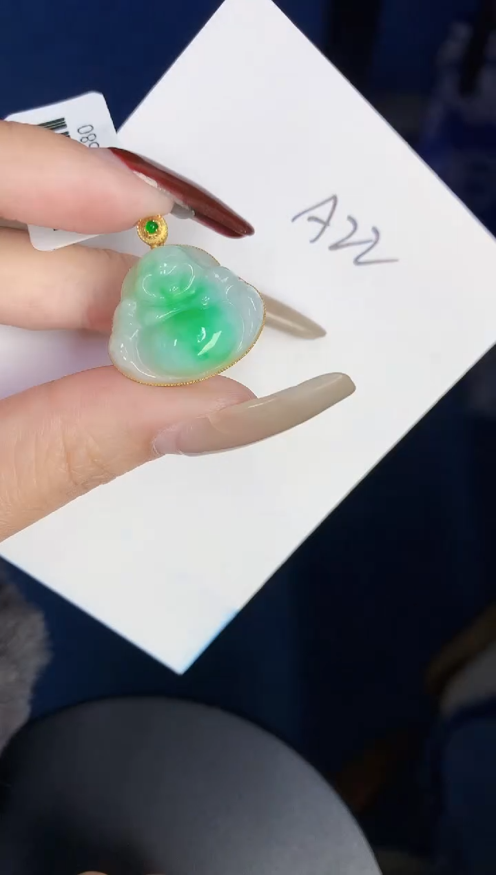 【闪购商品】翡翠颈饰18K金镶嵌00000000000