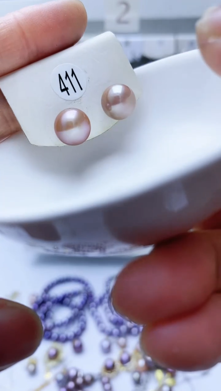 【闪购商品】淡水珍珠耳饰银S925镶嵌411