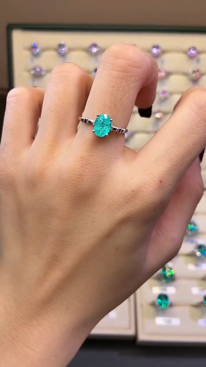 银S925镶嵌戒指碧玺00000