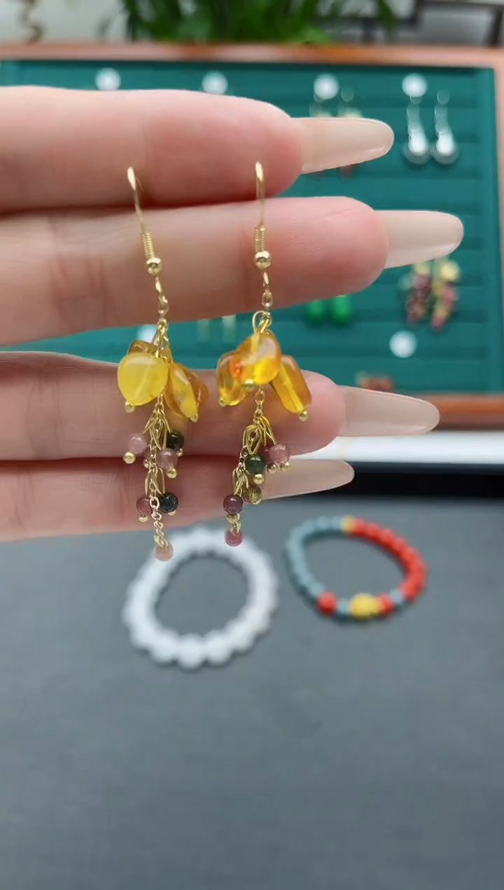 【闪购商品】蜜蜡耳饰银S925镶嵌8850蜜蜡