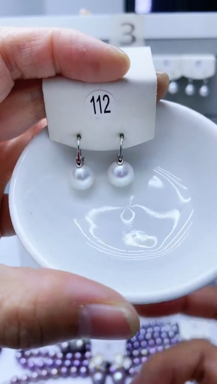 【闪购商品】淡水珍珠耳饰银S925镶嵌112