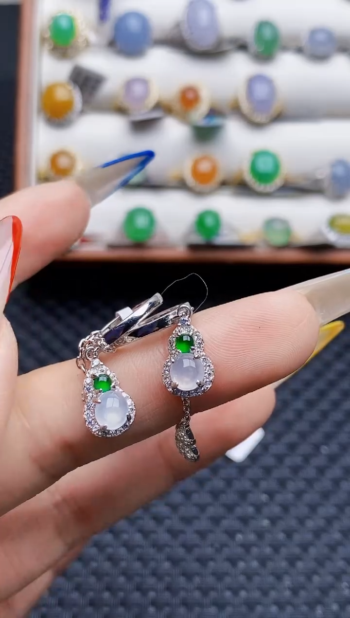 银S925镶嵌戒指翡翠1218