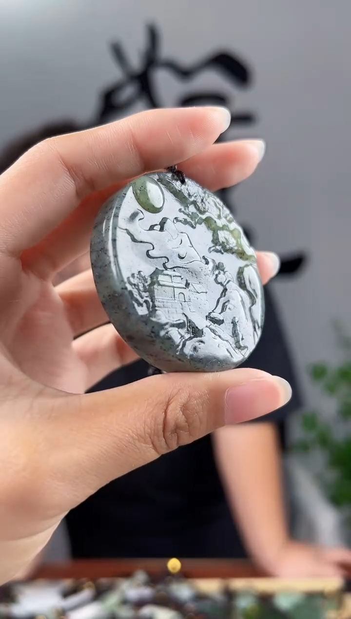 和田玉未镶嵌颈饰拍一发一，多样性发货