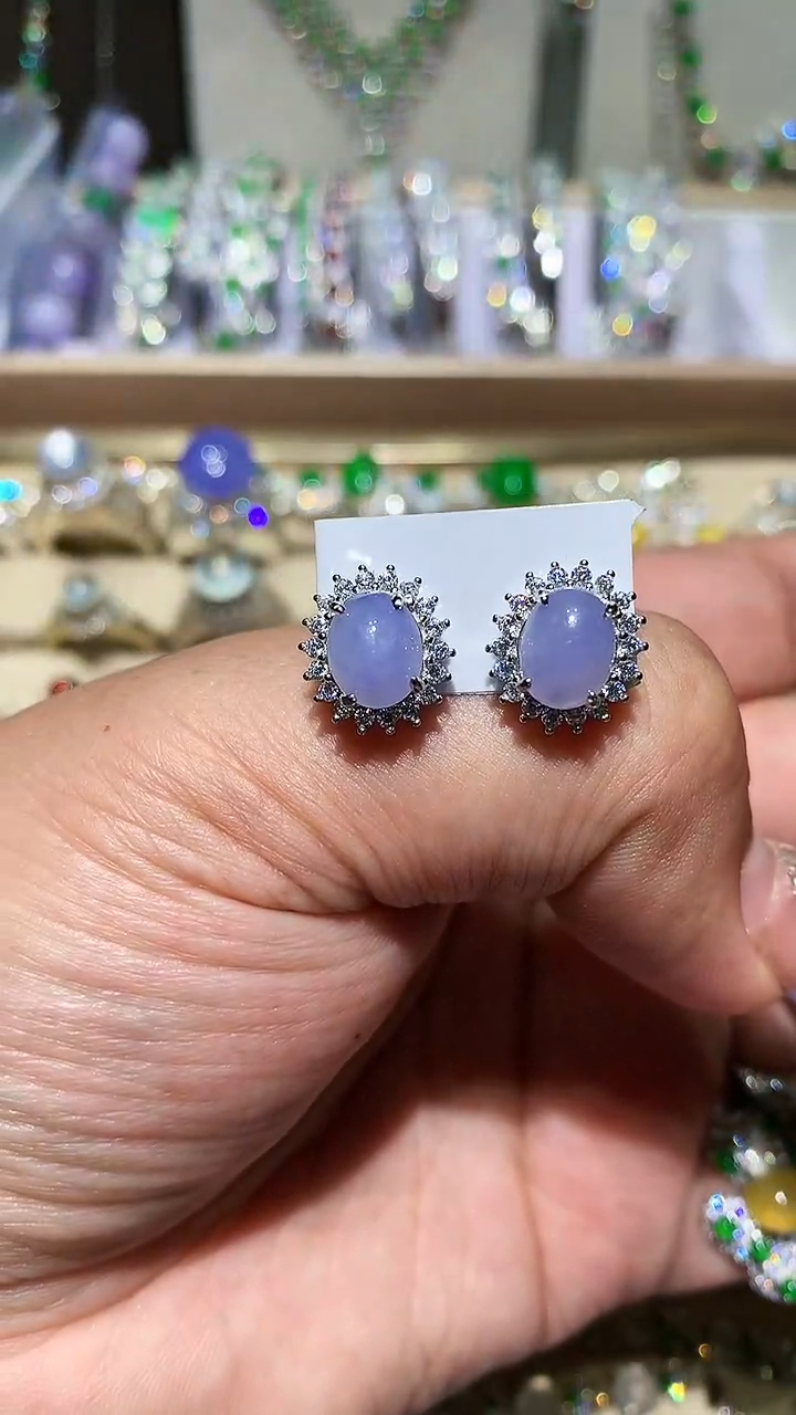 【闪购商品】翡翠耳饰未镶嵌耳钉