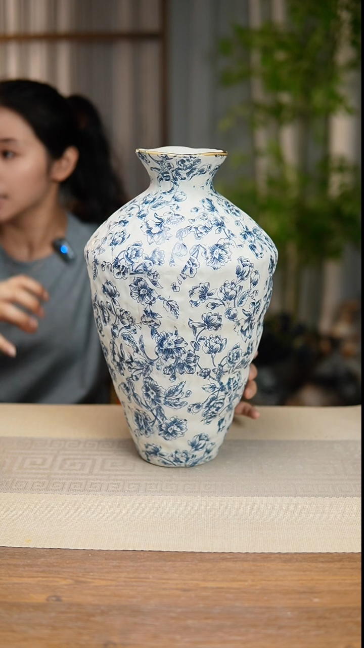 异形花器花影月清高脚