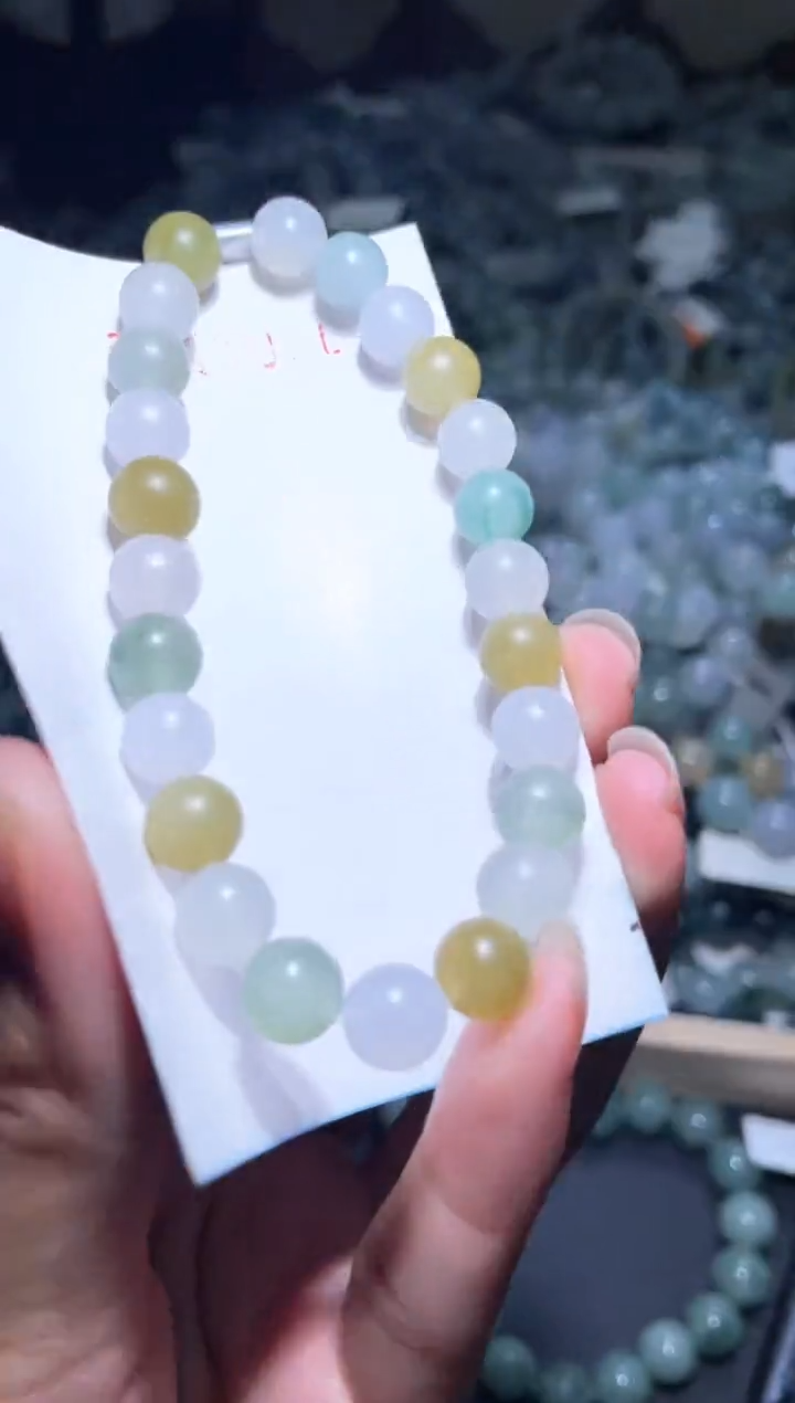 未镶嵌定制翡翠天然缅甸翡翠手串41