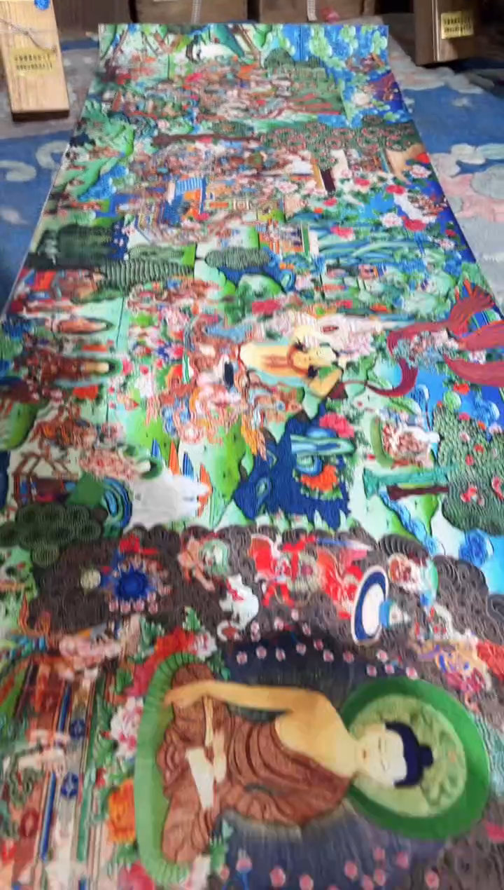 卷轴画龙妹的唐卡tk16