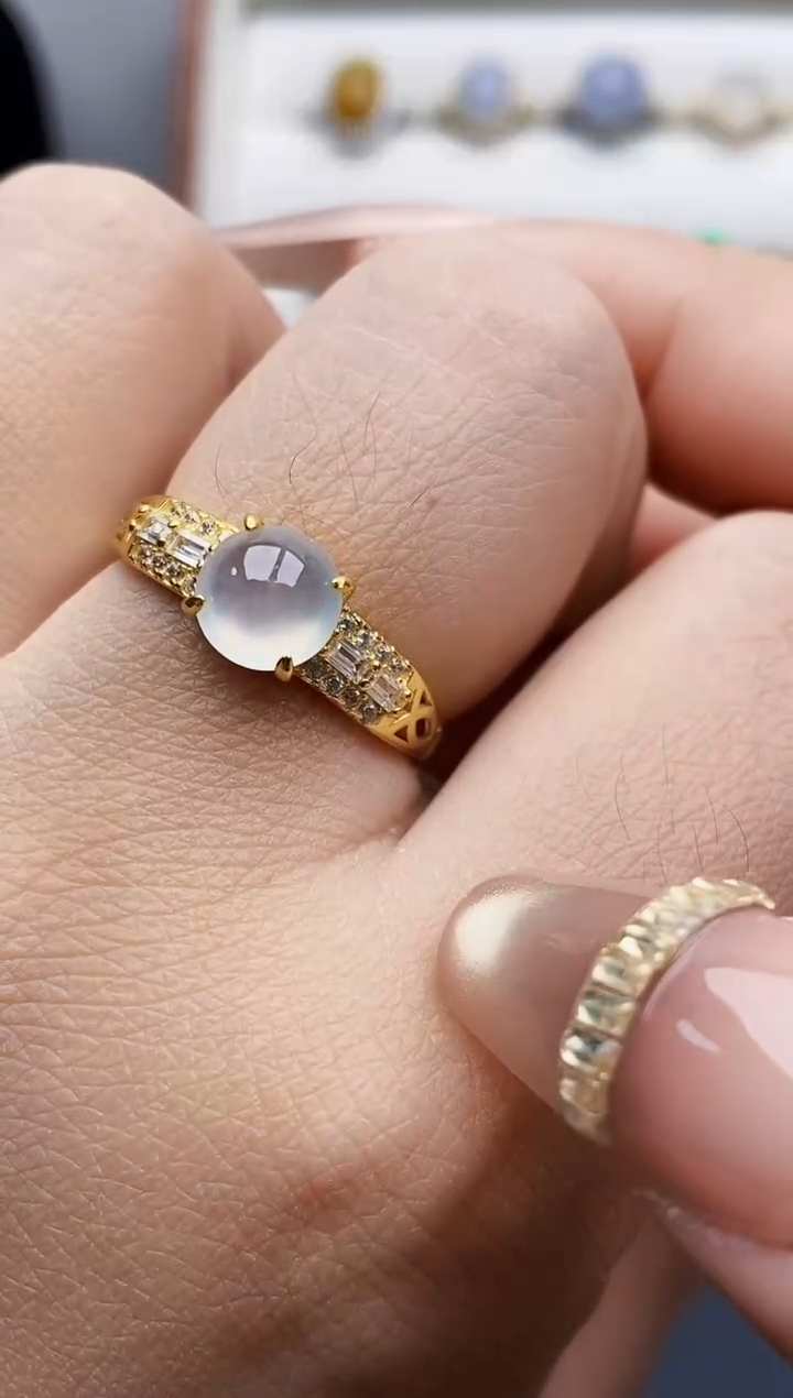 银S925镶嵌戒指翡翠0425