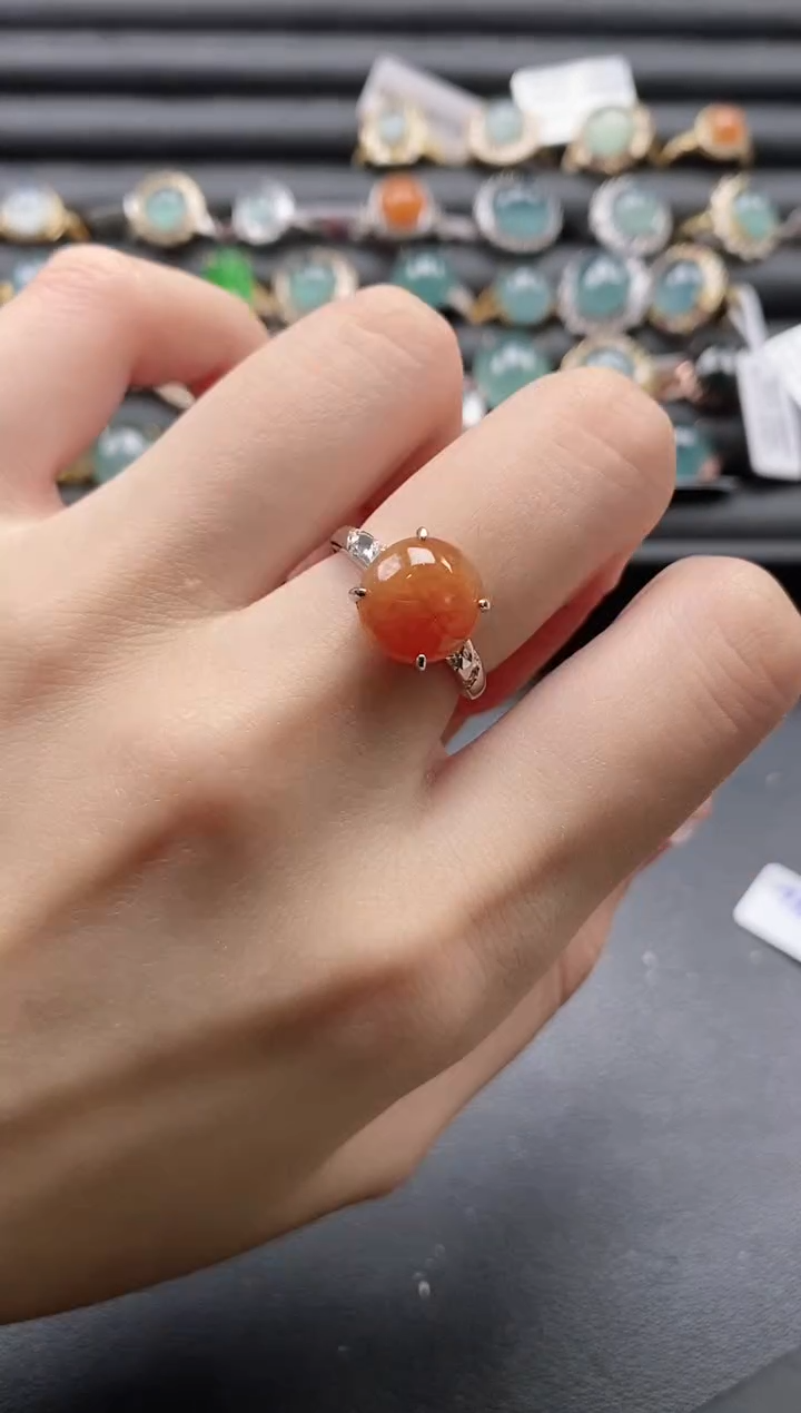 【闪购商品】翡翠戒指银S925镶嵌1111