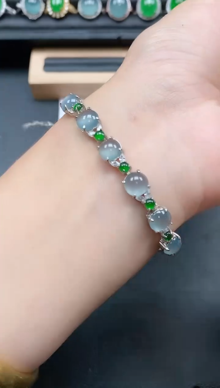 翡翠戒指银S925镶嵌1111111111