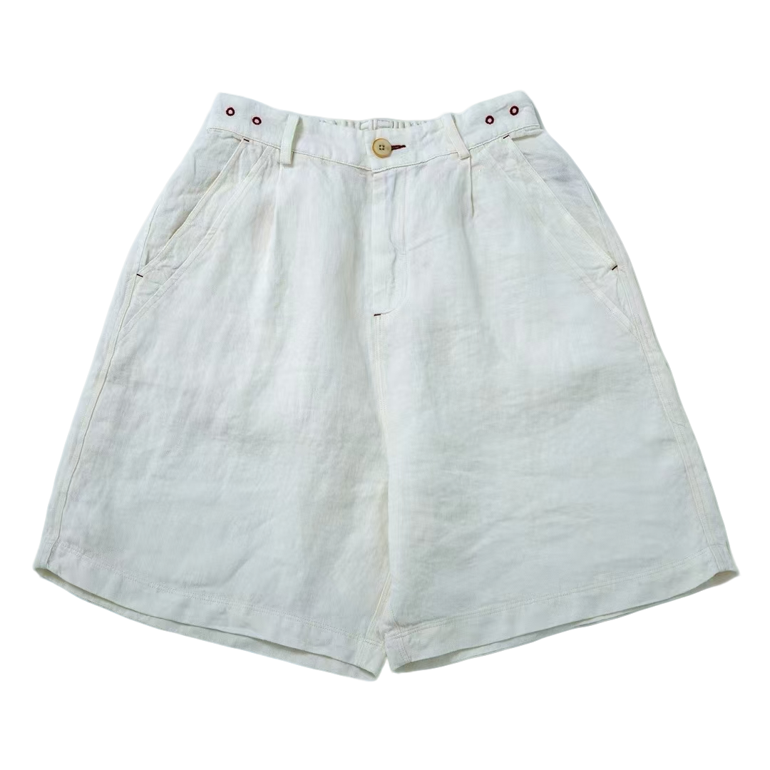 小雨推荐 垒土 休闲五分麻裤 25K0229 小众文艺气质百搭休闲舒适