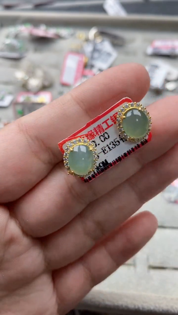【闪购商品】翡翠戒指银S925镶嵌555555---8