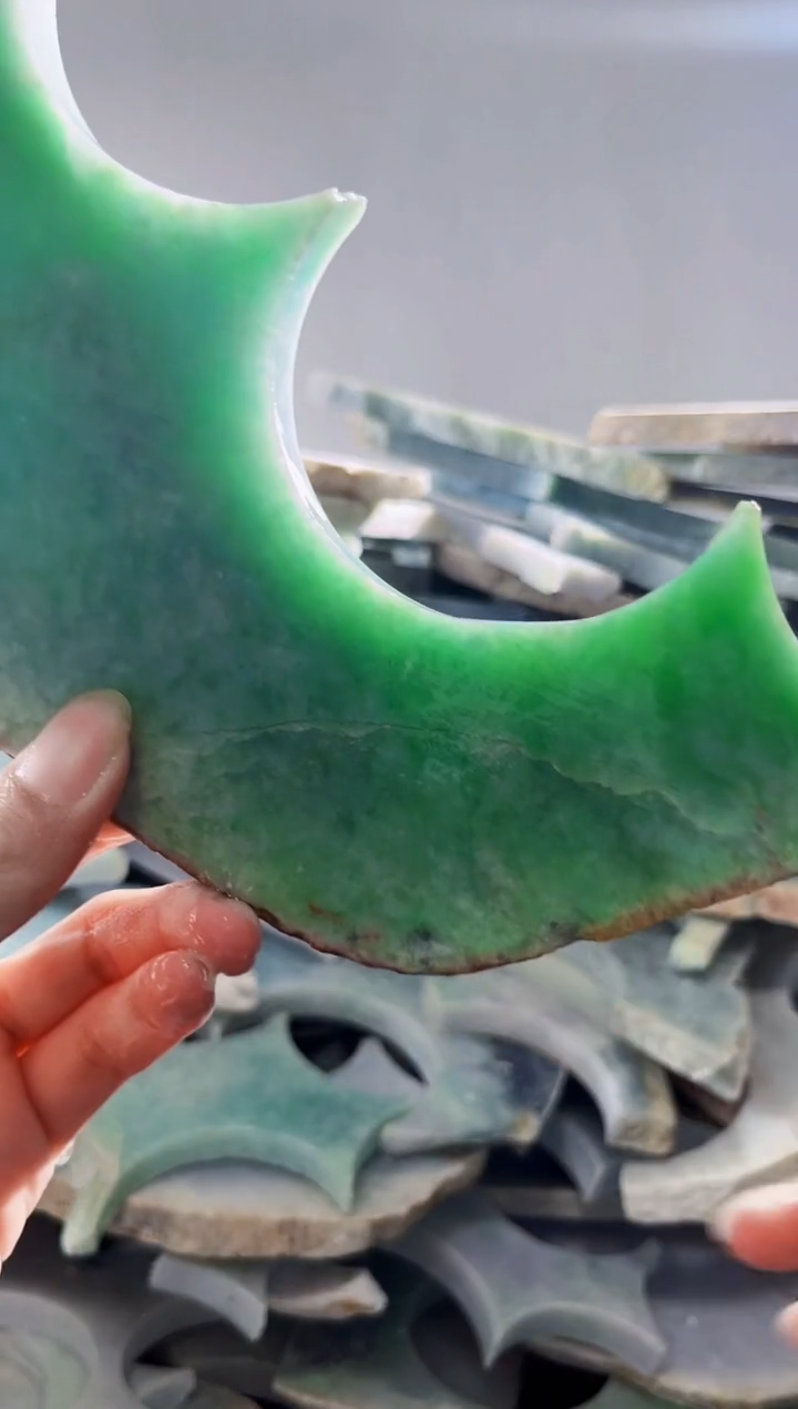 裸石翡翠 缅甸翡翠A货陈8005