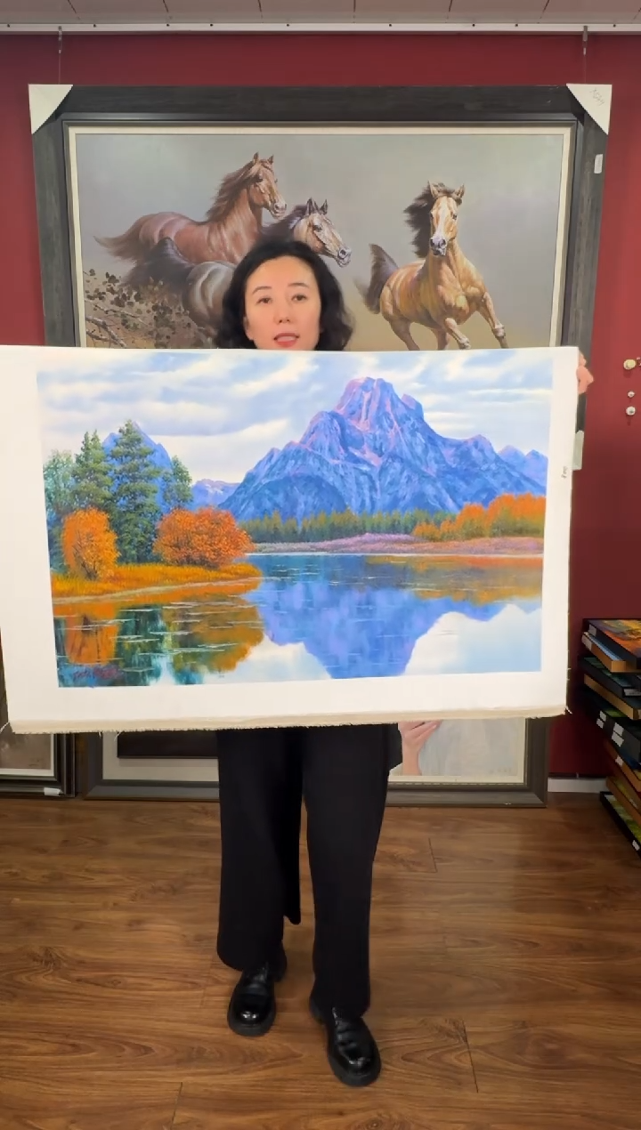 油画【53号】约90*60cm丨朝鲜原创纯手绘孤品油画丨顺丰包邮