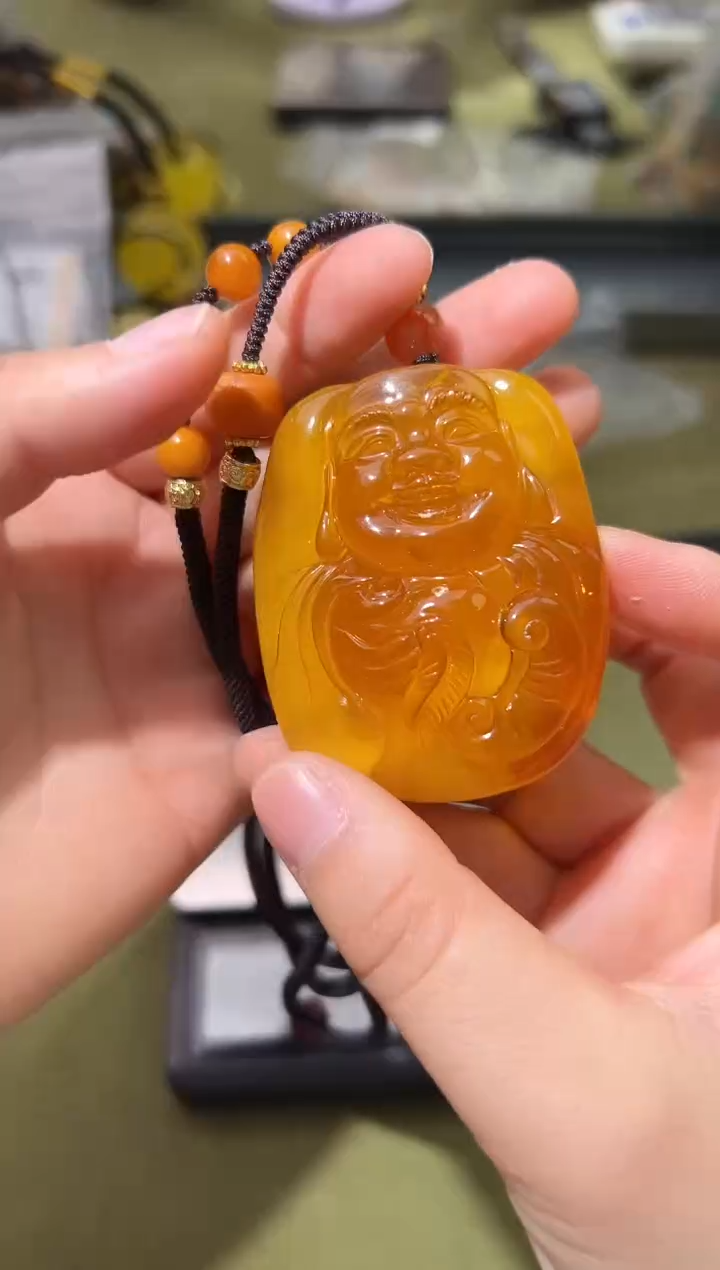 裸石琥珀未镶嵌琥珀蜜蜡吊坠