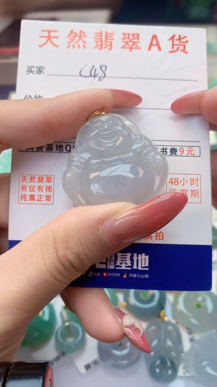 颈饰未镶嵌翡翠天然A货翡翠挂件