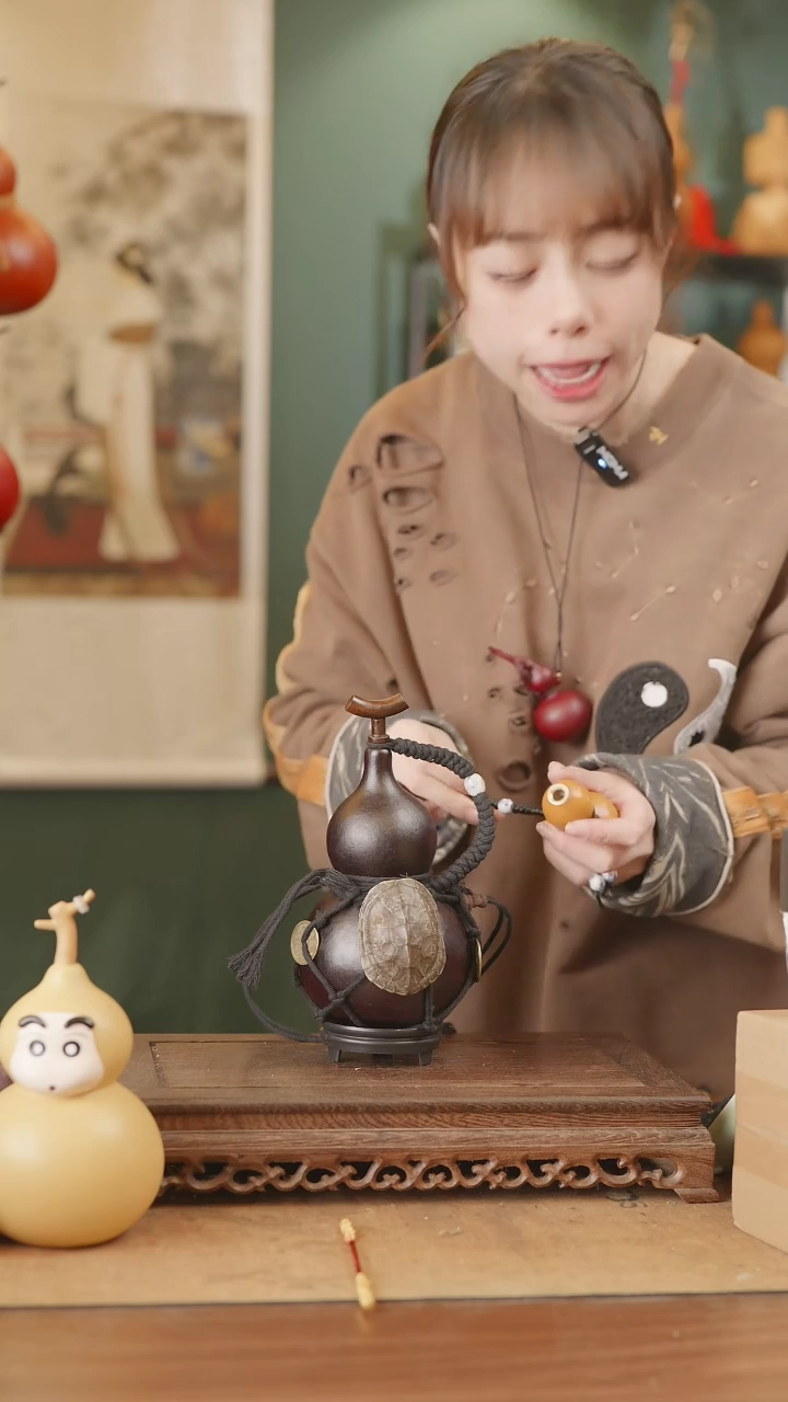 【闪购商品】322号精品天然大漆工艺防渗内胆酒葫芦~