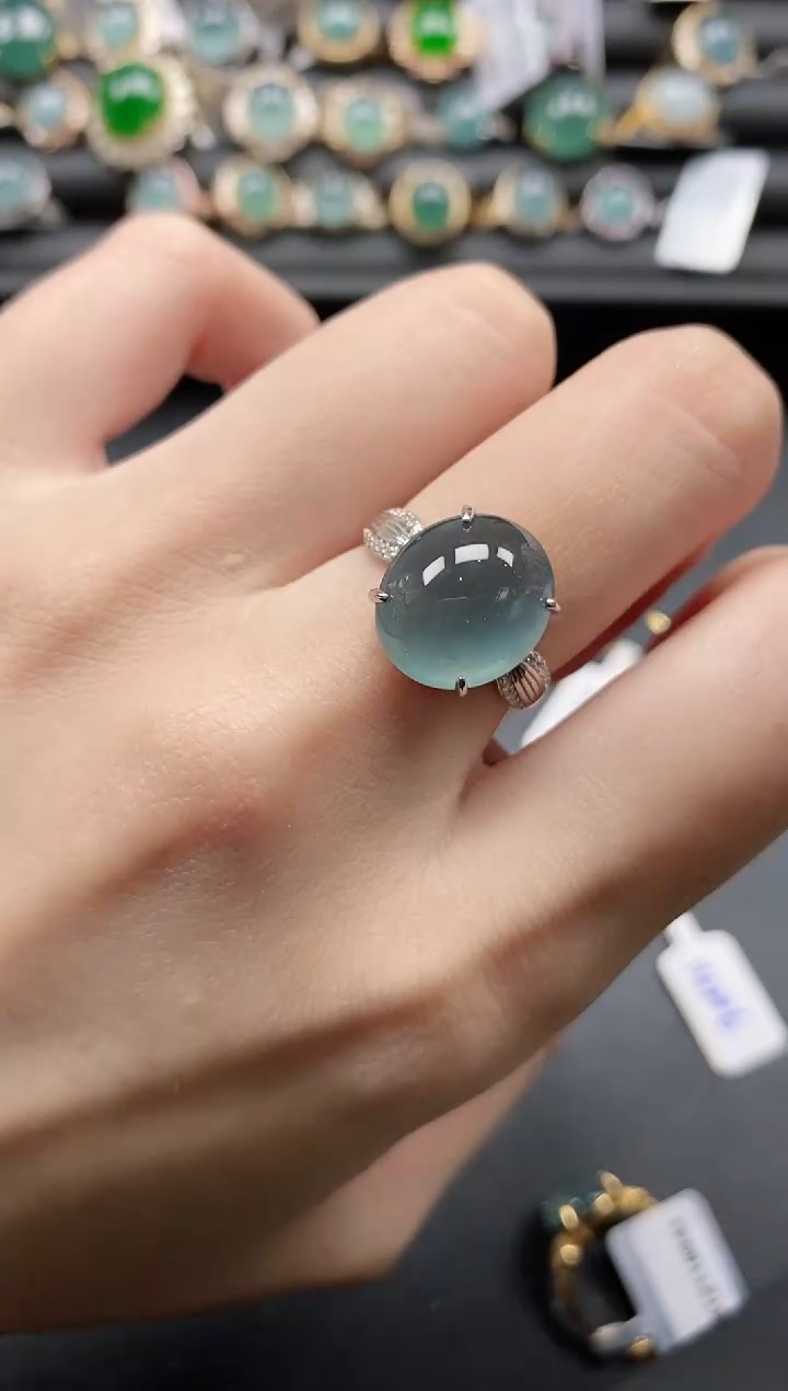 【闪购商品】翡翠戒指银S925镶嵌1111