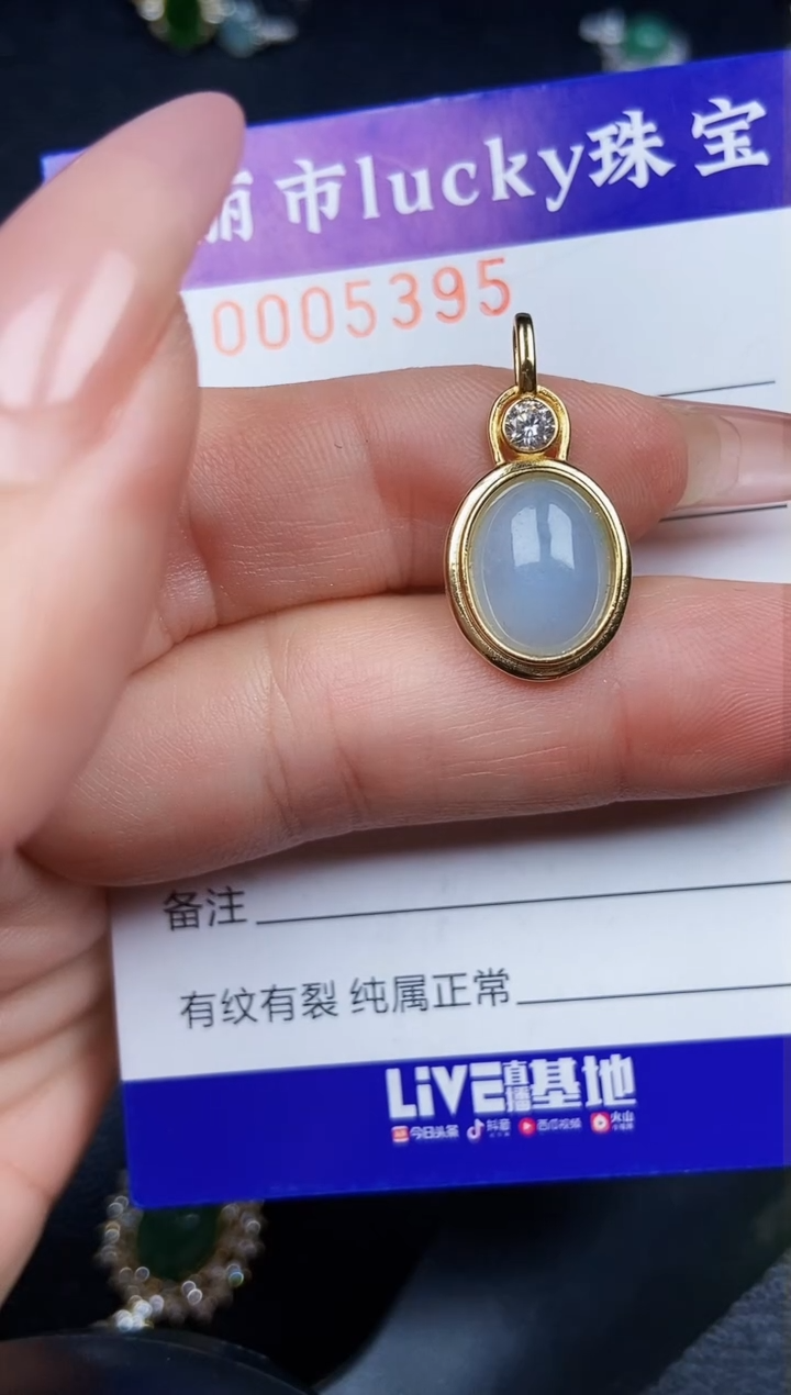 翡翠银S925镶嵌颈饰5395