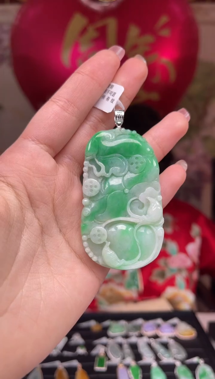 【闪购商品】翡翠颈饰18K金镶嵌215号（不退换）