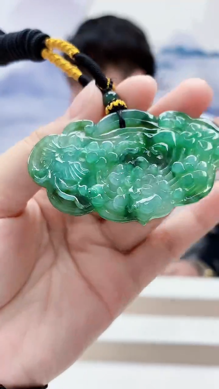 未镶嵌定制翡翠5060lr-毛货挂件29