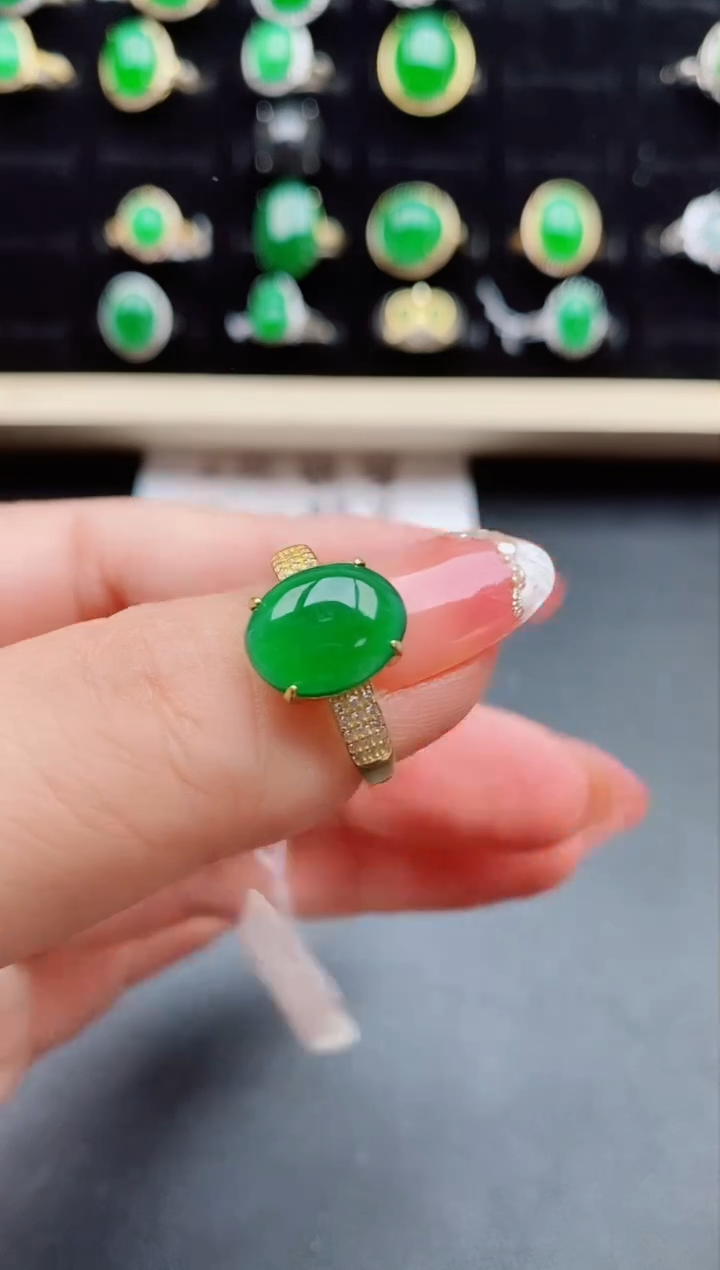 【闪购商品】翡翠戒指银S925镶嵌21212