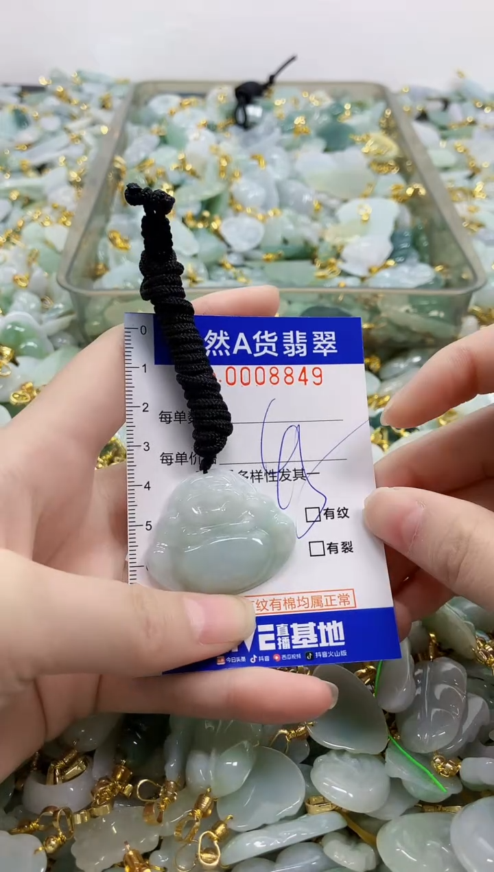 颈饰未镶嵌翡翠天然A货翡翠
