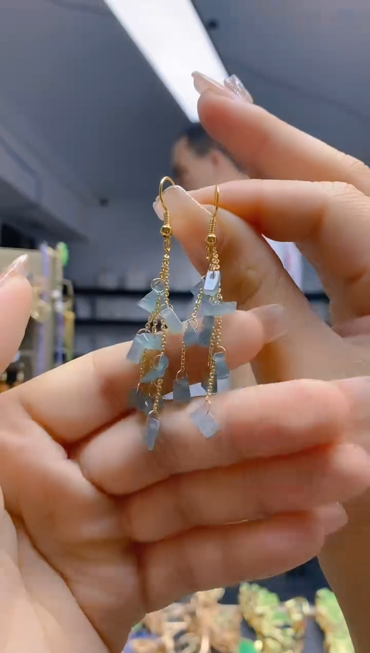 【闪购商品】翡翠耳饰合金265翡翠耳钩