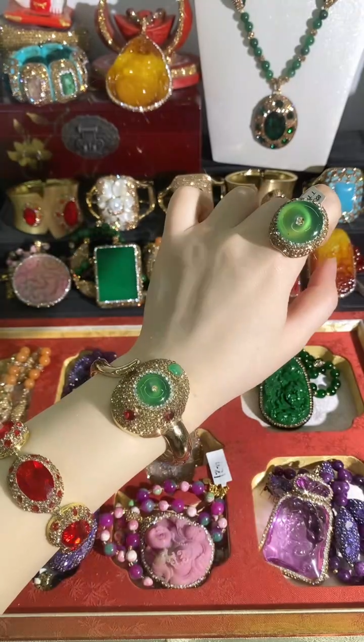 铜合金合成立方氧化锆905手镯