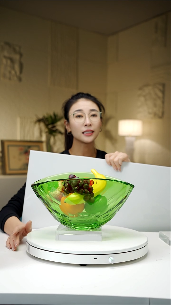 手工艺品琉璃祖母绿元宝果斗