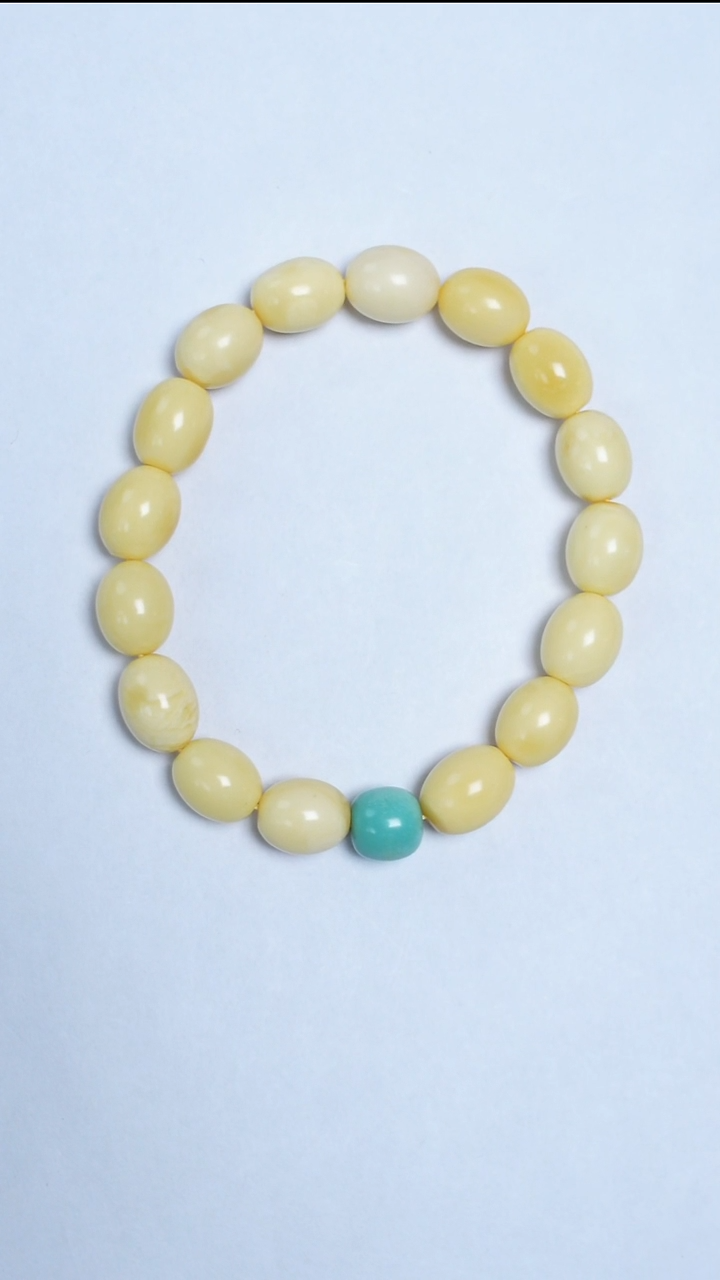 手链蜜蜡未镶嵌白蜡枣珠手串8mm