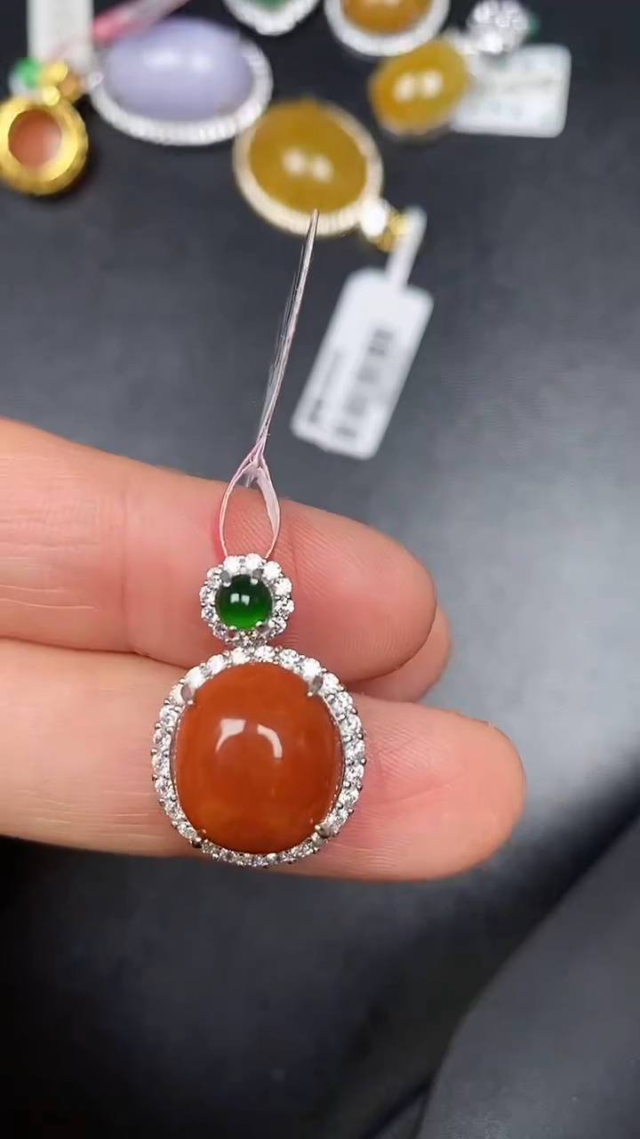 银S925镶嵌戒指翡翠2200