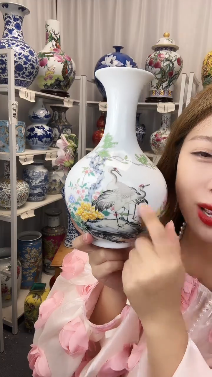 摆件景德镇松鹤福利