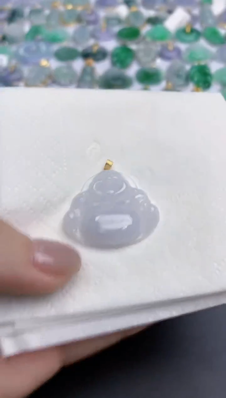 【闪购商品】翡翠颈饰18K金镶嵌天然缅甸翡翠A货