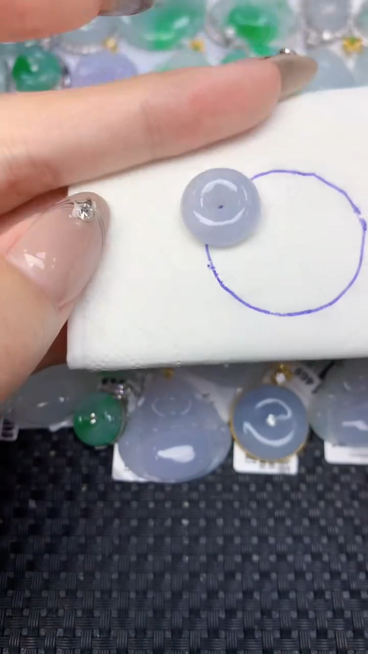 颈饰未镶嵌翡翠天然缅甸翡翠a货百元以上9元证书费自理