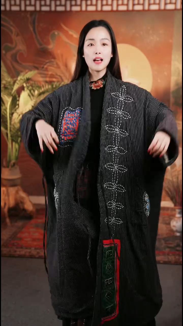 加棉黑灰色宽松699