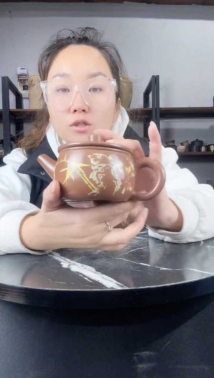 【闪购商品】罐纯手工水亮彩填紫陶壶