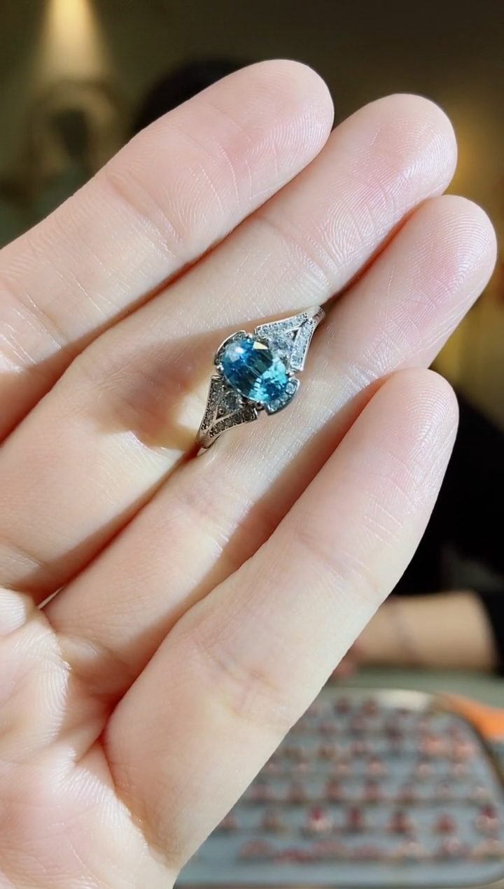 银S925镶嵌天然锆石手饰手饰